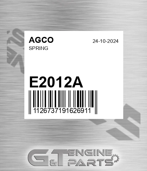 E2012A AGCO Spring