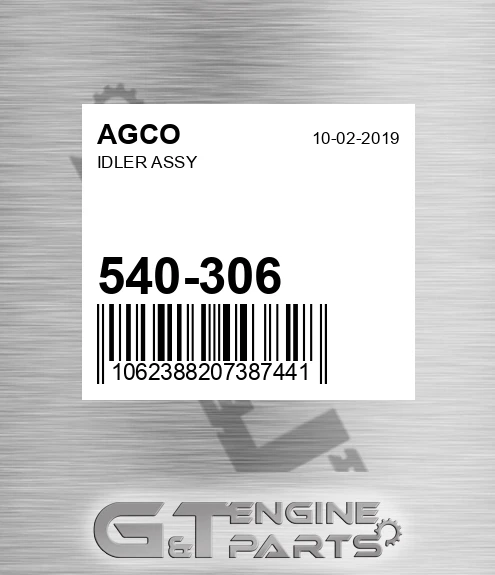 540-306 Idler Assy for AGCO