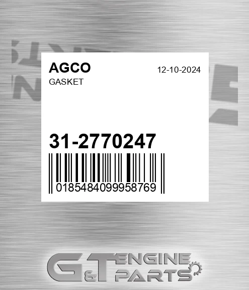 31-2770247 Gasket for AGCO