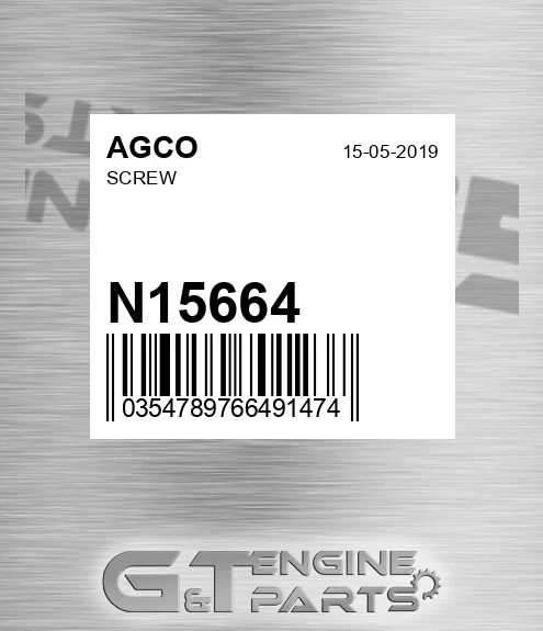 N15664 Screw for AGCO