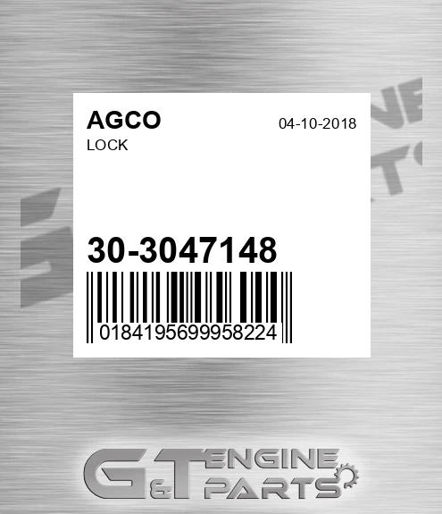 30-3047148 Lock for AGCO