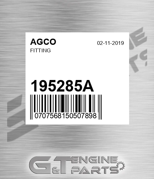 195285A Fitting for AGCO
