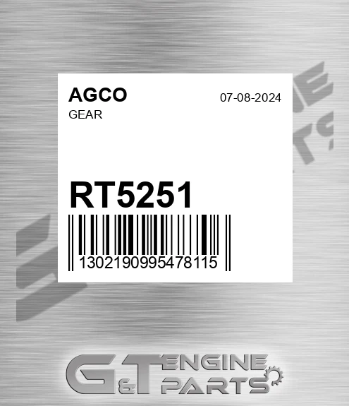 RT5251 AGCO Gear