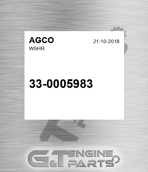 33-0005983 Wshr for AGCO