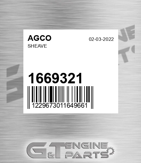 1669321 Sheave for AGCO