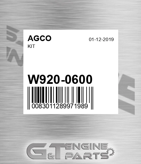 W920-0600 Kit for AGCO