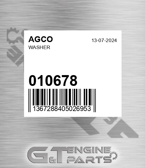 010678 AGCO Washer