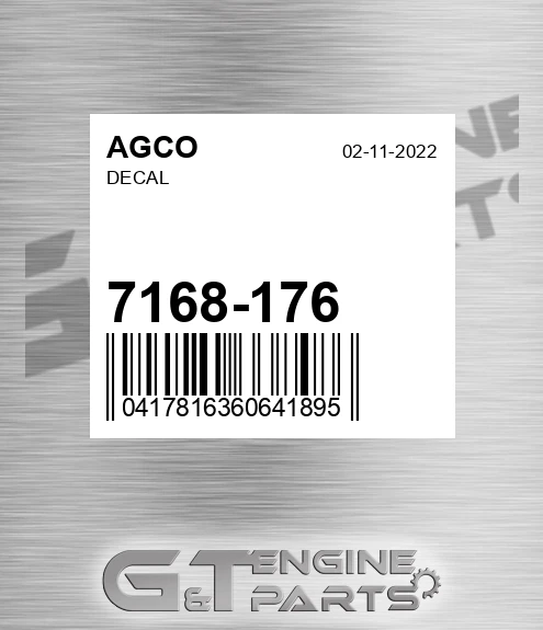 7168-176 Decal for AGCO