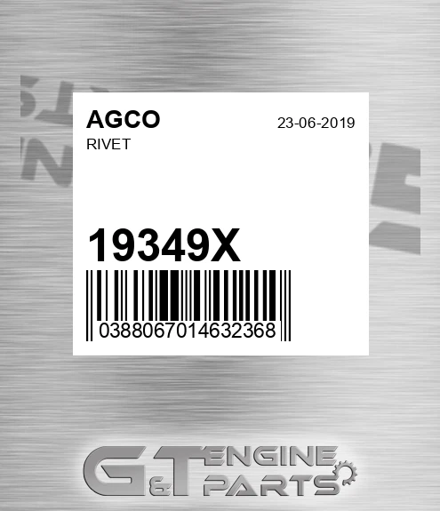 19349X Rivet for AGCO