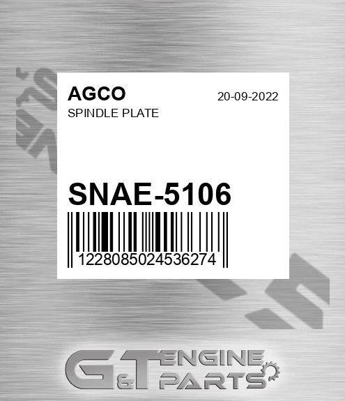 SNAE-5106 Spindle Plate for AGCO