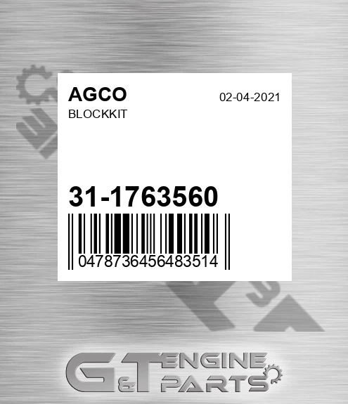31-1763560 Blockkit for AGCO