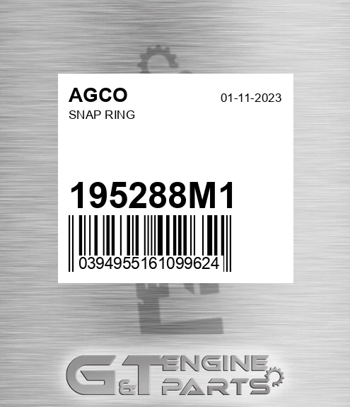 195288M1 Snap Ring for AGCO