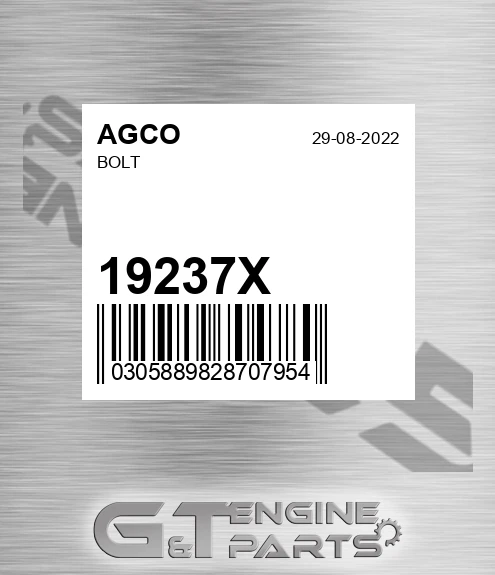 19237X Bolt for AGCO