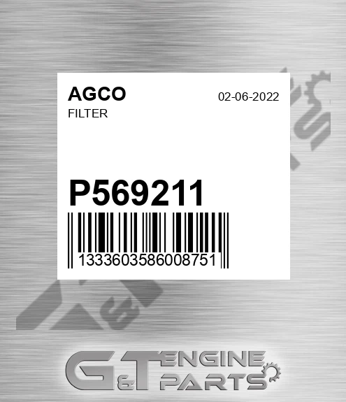 P569211 Filter for AGCO