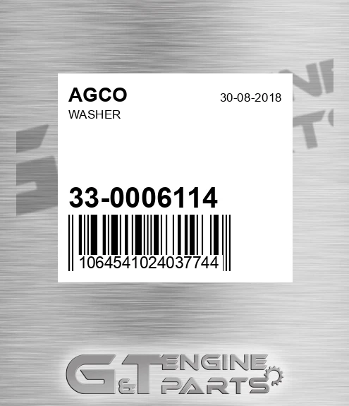 33-0006114 Washer for AGCO