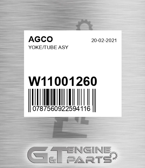 W11001260 Yoke/tube Asy