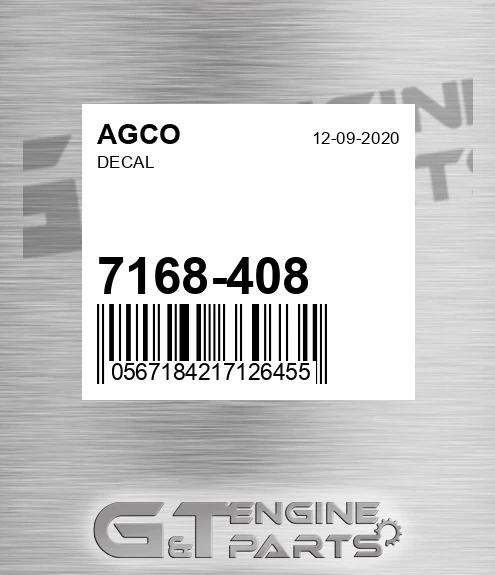 7168-408 Decal for AGCO