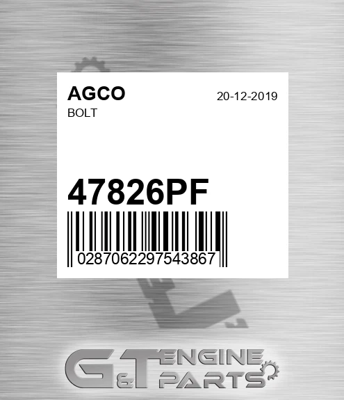 47826PF AGCO Bolt