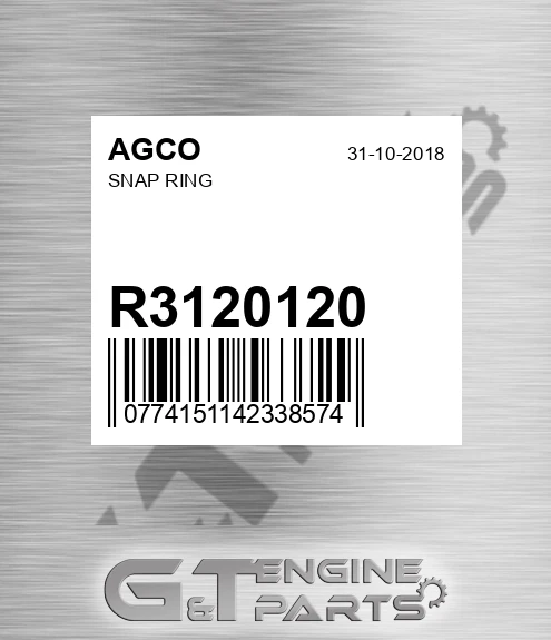 R3120120 Snap Ring for AGCO