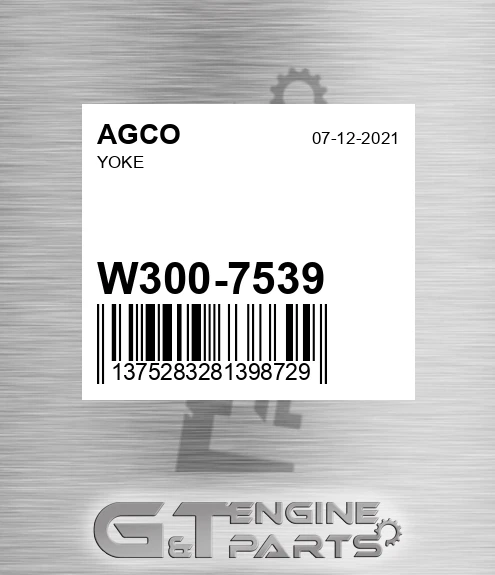 W300-7539 Yoke for AGCO