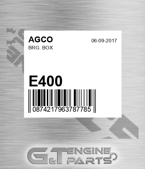 E400 Brg. Box