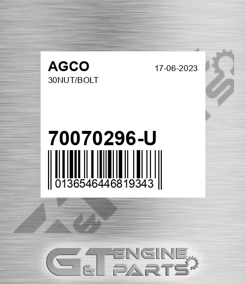 70070296-U 30nut/bolt for AGCO