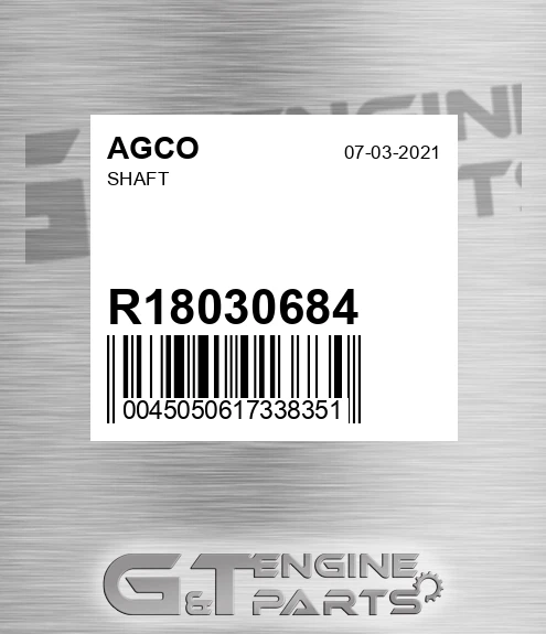 R18030684 Shaft for AGCO