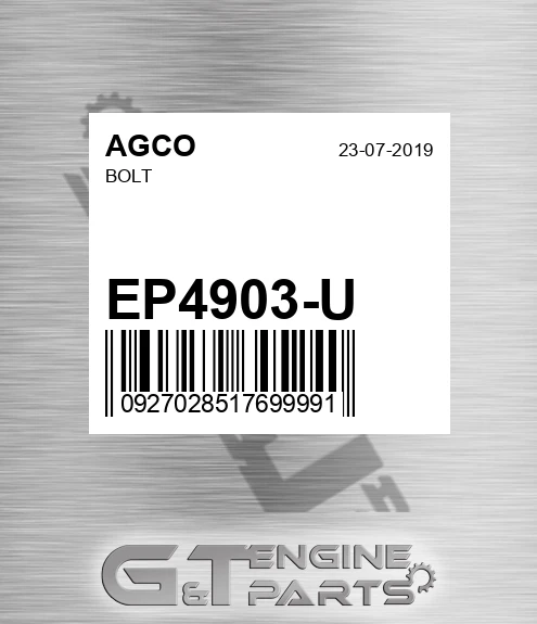 EP4903-U AGCO Bolt