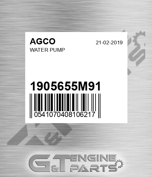 1905655M91 Water Pump for AGCO