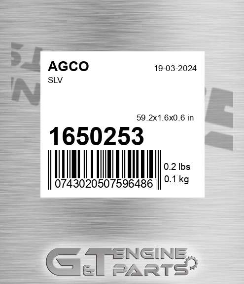 1650253 Slv for AGCO