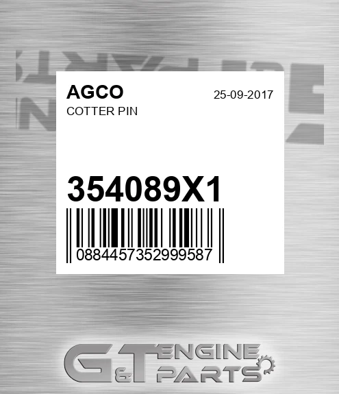 354089X1 Cotter Pin for AGCO
