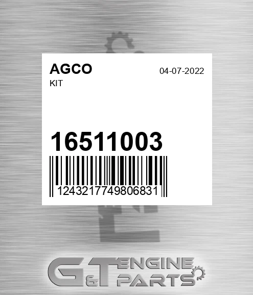 16511003 Kit for AGCO