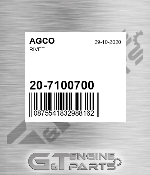 20-7100700 Rivet for AGCO