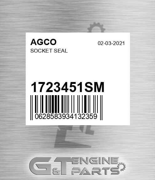 1723451SM Socket Seal for AGCO