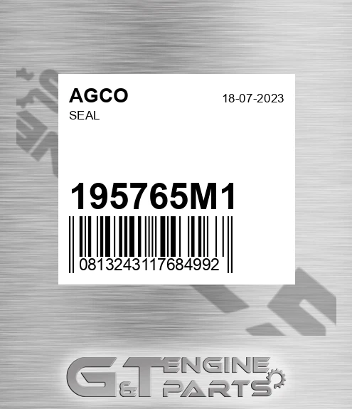 195765M1 Seal for AGCO