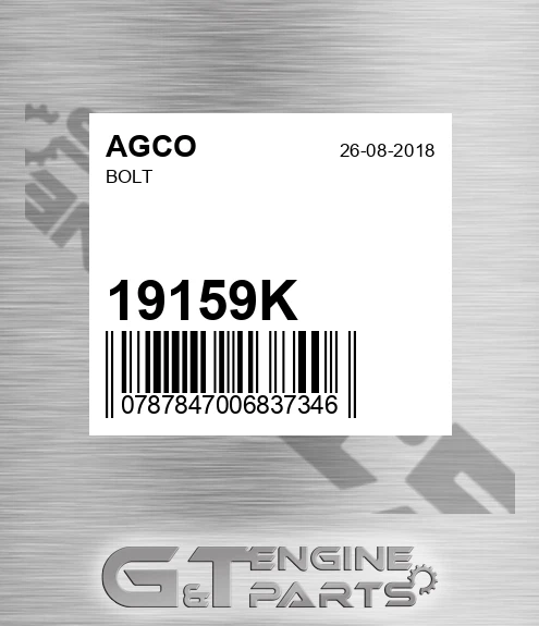19159K Bolt for AGCO