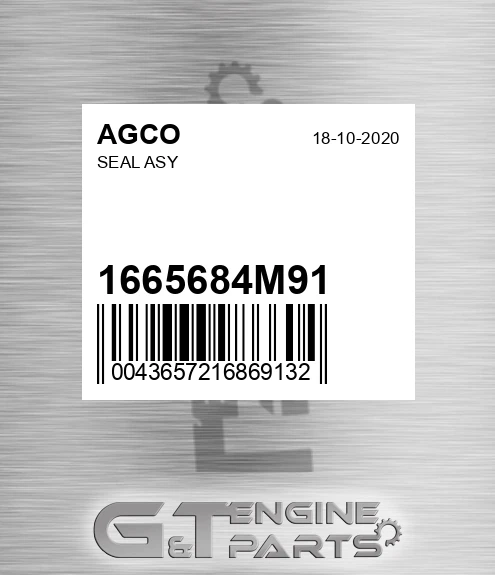1665684M91 Seal Asy for AGCO