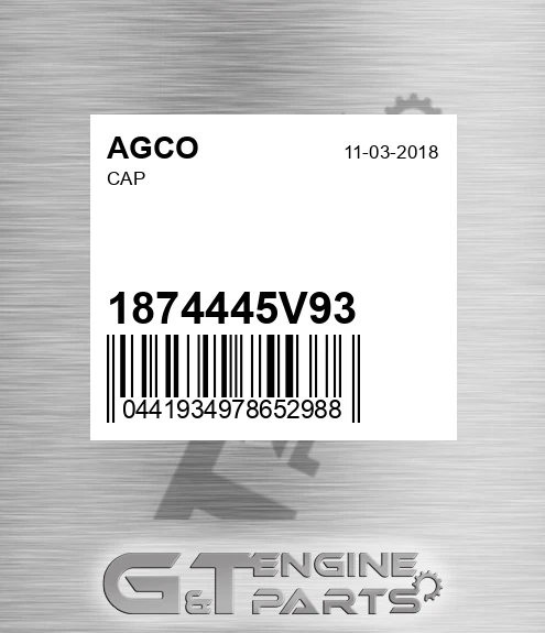 1874445V93 Cap for AGCO