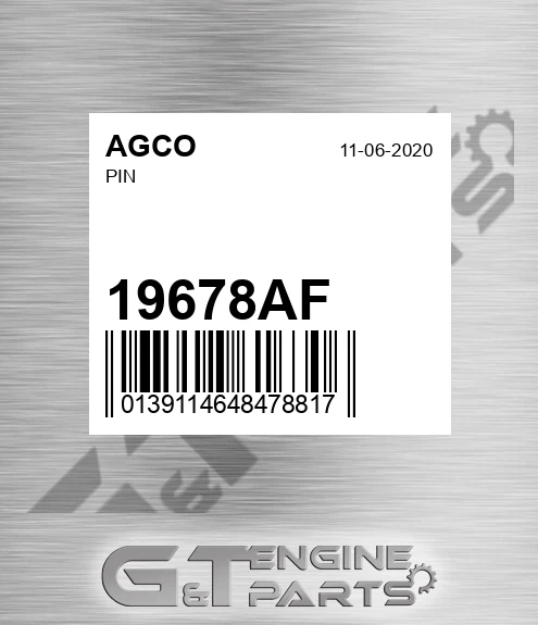 19678AF Pin for AGCO