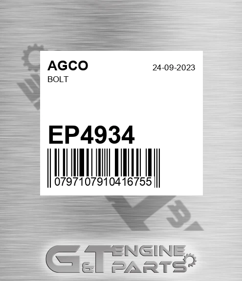 EP4934 AGCO Bolt