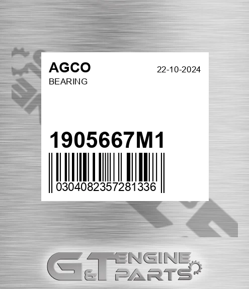 1905667M1 Bearing for AGCO