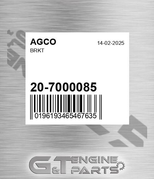 20-7000085 Brkt for AGCO