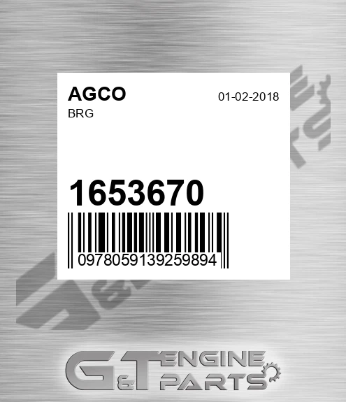 1653670 Brg for AGCO