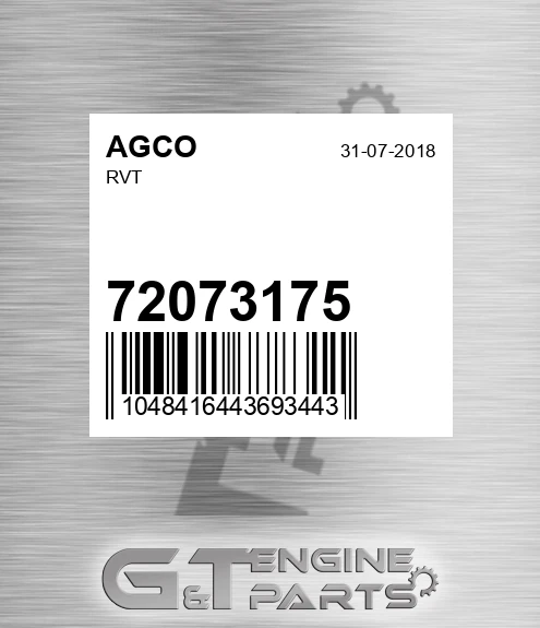 72073175 AGCO Rvt
