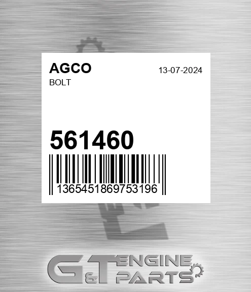 561460 Bolt for AGCO
