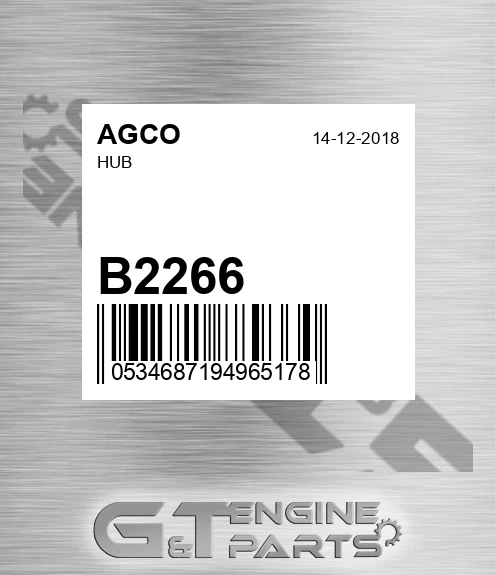 B2266 Hub for AGCO