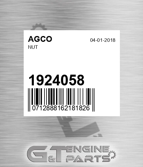 1924058 Nut for AGCO