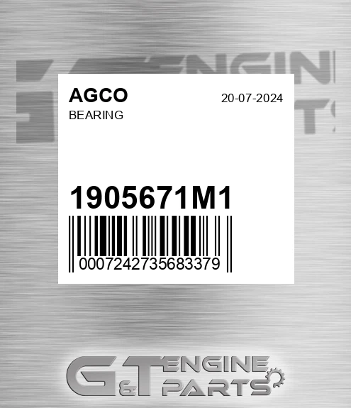 1905671M1 Bearing for AGCO