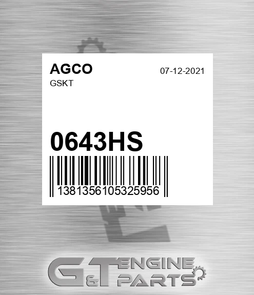0643HS AGCO Gskt
