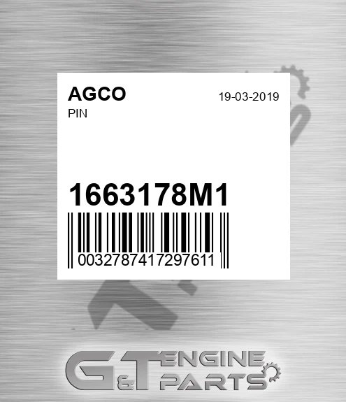 1663178M1 Pin
